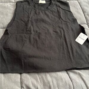 Free People Black Sleeveless Tank Top